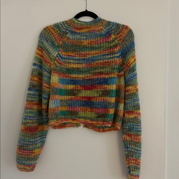 MOTHER Colorful Striped Cardigan Sweater - Picture 3 of 3